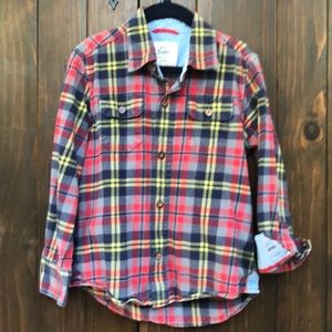 Mini Boden classic button down Flannel shirt 4/5